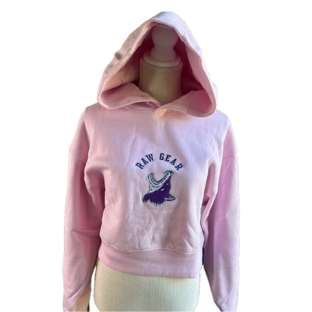 RAWGEAR Cropped Pink Women's Hoodie SKU#C24321